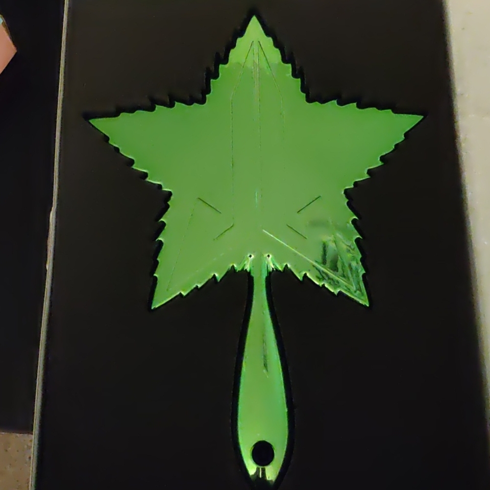Jeffree Star Green Chrome Leaf Mirror